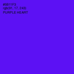 #5B11F3 - Purple Heart Color Image