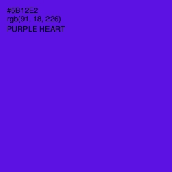 #5B12E2 - Purple Heart Color Image