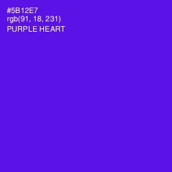 #5B12E7 - Purple Heart Color Image