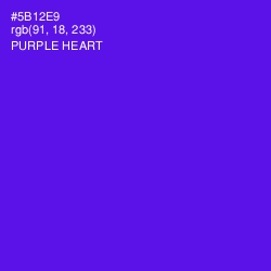 #5B12E9 - Purple Heart Color Image