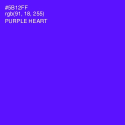 #5B12FF - Purple Heart Color Image