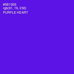 #5B13E6 - Purple Heart Color Image