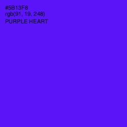 #5B13F8 - Purple Heart Color Image