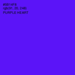 #5B14F8 - Purple Heart Color Image