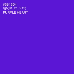 #5B15D4 - Purple Heart Color Image