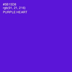 #5B15D8 - Purple Heart Color Image