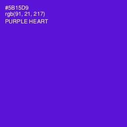 #5B15D9 - Purple Heart Color Image