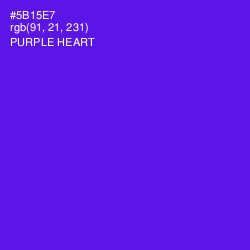 #5B15E7 - Purple Heart Color Image