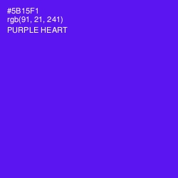 #5B15F1 - Purple Heart Color Image