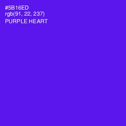 #5B16ED - Purple Heart Color Image