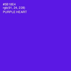 #5B18E4 - Purple Heart Color Image