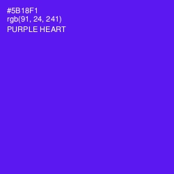 #5B18F1 - Purple Heart Color Image