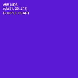 #5B19D3 - Purple Heart Color Image