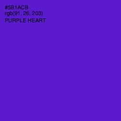 #5B1ACB - Purple Heart Color Image