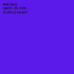 #5B1AE9 - Purple Heart Color Image