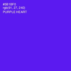 #5B1BF0 - Purple Heart Color Image