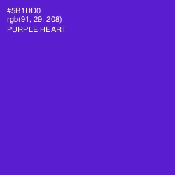 #5B1DD0 - Purple Heart Color Image
