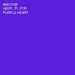 #5B1FDB - Purple Heart Color Image