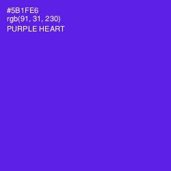 #5B1FE6 - Purple Heart Color Image