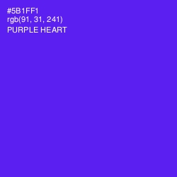 #5B1FF1 - Purple Heart Color Image