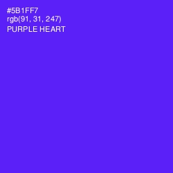 #5B1FF7 - Purple Heart Color Image