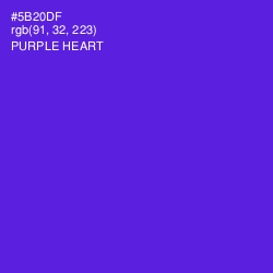 #5B20DF - Purple Heart Color Image