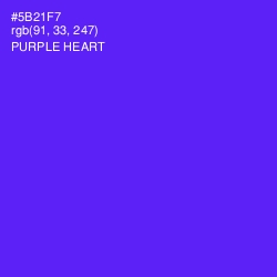 #5B21F7 - Purple Heart Color Image