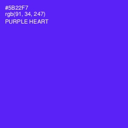 #5B22F7 - Purple Heart Color Image