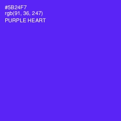 #5B24F7 - Purple Heart Color Image