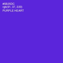 #5B25DC - Purple Heart Color Image