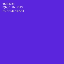 #5B25DE - Purple Heart Color Image