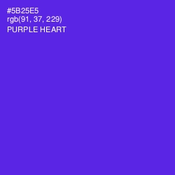 #5B25E5 - Purple Heart Color Image