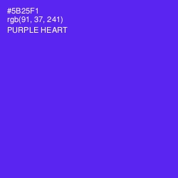 #5B25F1 - Purple Heart Color Image