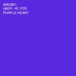 #5B28E1 - Purple Heart Color Image