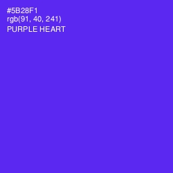 #5B28F1 - Purple Heart Color Image