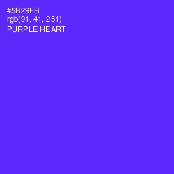 #5B29FB - Purple Heart Color Image