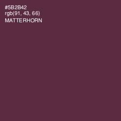 #5B2B42 - Matterhorn Color Image