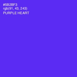 #5B2BF3 - Purple Heart Color Image