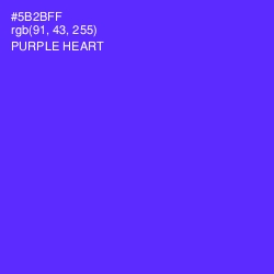 #5B2BFF - Purple Heart Color Image