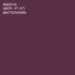 #5B2F43 - Matterhorn Color Image