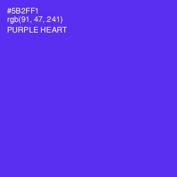 #5B2FF1 - Purple Heart Color Image