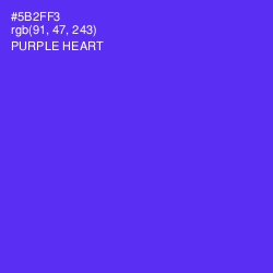 #5B2FF3 - Purple Heart Color Image