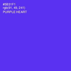 #5B31F1 - Purple Heart Color Image