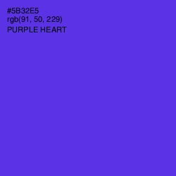 #5B32E5 - Purple Heart Color Image