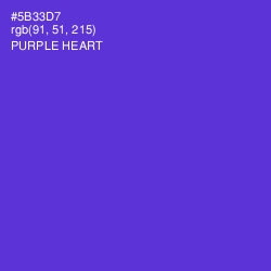 #5B33D7 - Purple Heart Color Image