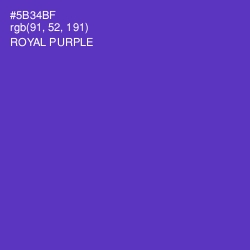 #5B34BF - Royal Purple Color Image