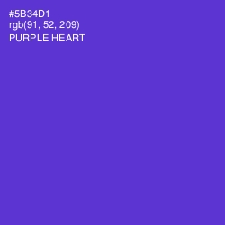 #5B34D1 - Purple Heart Color Image