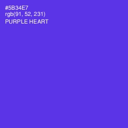 #5B34E7 - Purple Heart Color Image