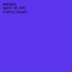 #5B34EC - Purple Heart Color Image