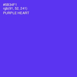 #5B34F1 - Purple Heart Color Image